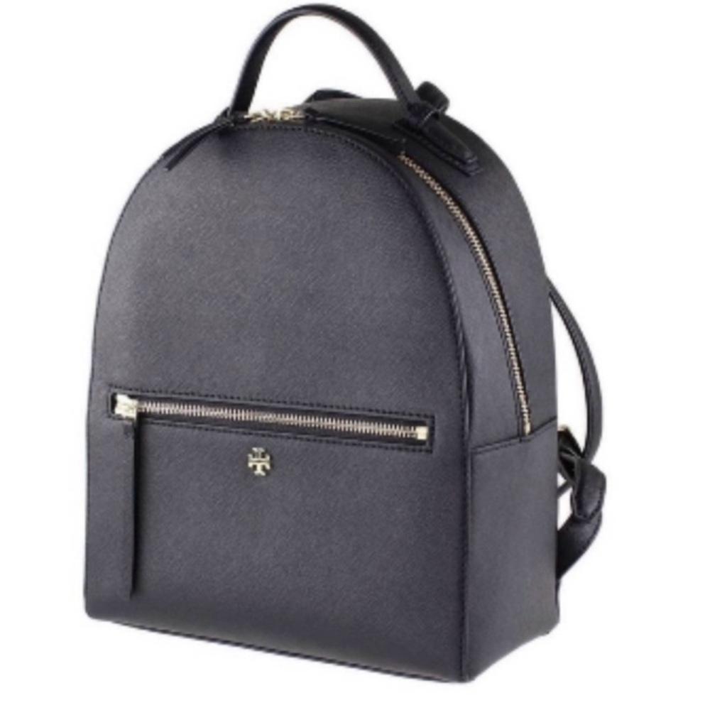 Tory Burch Black mini Backpack with Gold Hardware